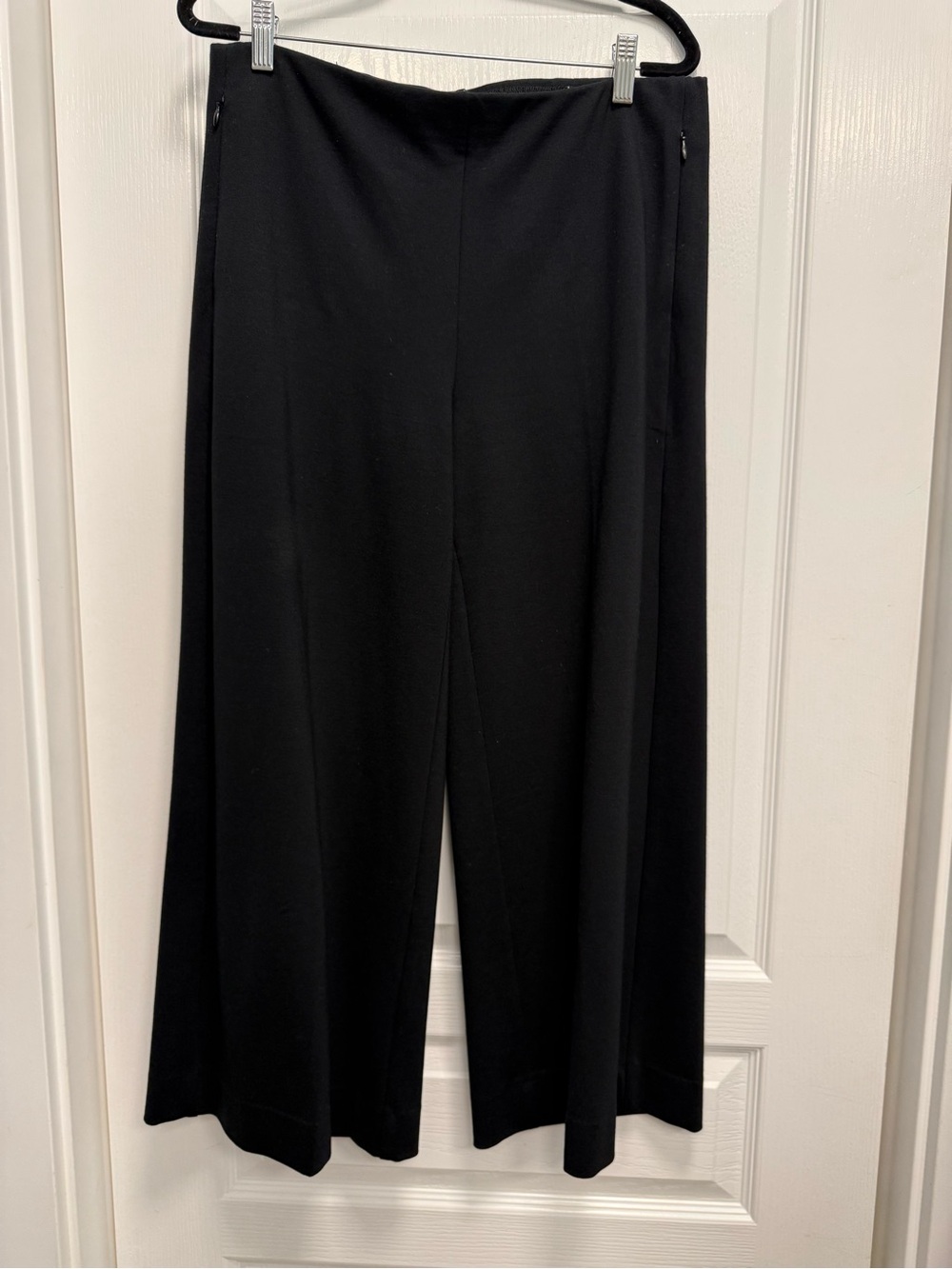 Chico's Black Wide-Leg Cropped Palazzo Pants